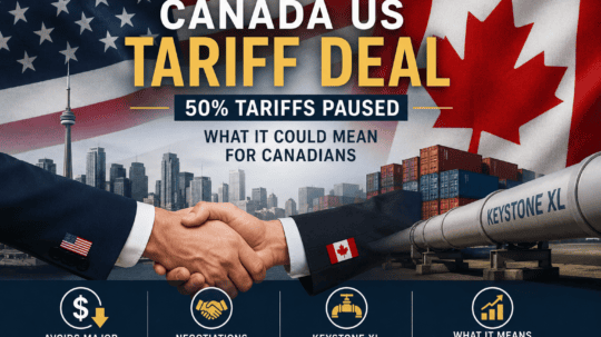 Canada US tariff deal and 50% tariff pause between Canada and the United States